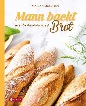 Mann backt mediterranes Brot von Moschen,  Marian