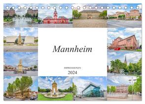 Mannheim Impressionen (Tischkalender 2024 DIN A5 quer), CALVENDO Monatskalender von Meutzner,  Dirk