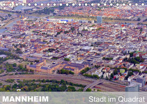 Mannheim – Stadt im Quadrat (Tischkalender 2023 DIN A5 quer) von Mannheim, Ruhm,  Guenter