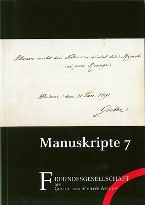 Manuskripte 7 von Bischof,  Ulrike, Henke,  Silke, Mommsen,  Katharina, Oellers,  Norbert, Schaefer,  Sabine