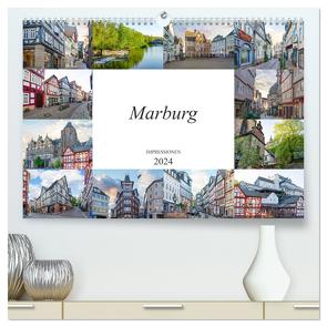 Marburg Impressionen (hochwertiger Premium Wandkalender 2024 DIN A2 quer), Kunstdruck in Hochglanz von Meutzner,  Dirk
