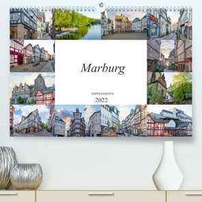 Marburg Impressionen (Premium, hochwertiger DIN A2 Wandkalender 2022, Kunstdruck in Hochglanz) von Meutzner,  Dirk