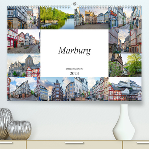 Marburg Impressionen (Premium, hochwertiger DIN A2 Wandkalender 2023, Kunstdruck in Hochglanz) von Meutzner,  Dirk