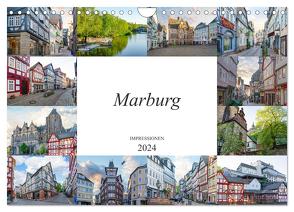 Marburg Impressionen (Wandkalender 2024 DIN A4 quer), CALVENDO Monatskalender von Meutzner,  Dirk
