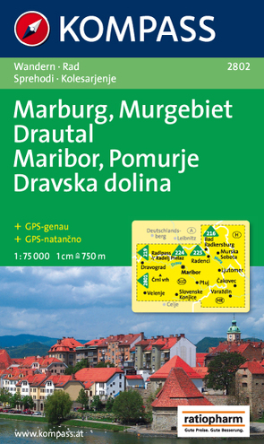 KOMPASS Wanderkarte Marburg/Maribor – Murgebiet/Pomurje – Drautal/Dravska dolina von KOMPASS-Karten GmbH