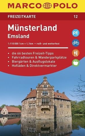 MARCO POLO Freizeitkarte Münsterland, Emsland 1:110 000