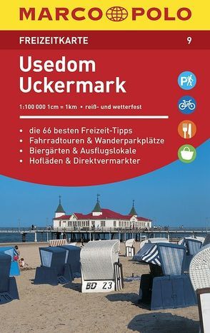 MARCO POLO Freizeitkarte Usedom, Uckermark 1:100 000