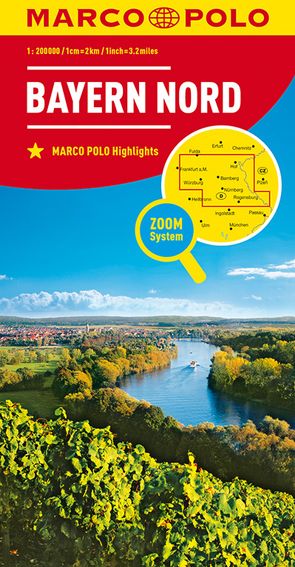 MARCO POLO Regionalkarte Deutschland 12 Bayern Nord 1:200.000