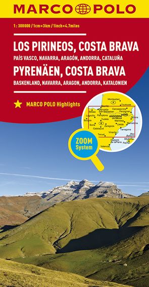 MARCO POLO Regionalkarte Pyrenäen, Costa Brava 1:300.000