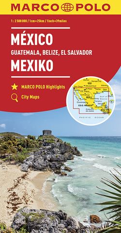 MARCO POLO Kontinentalkarte Mexiko, Guatemala, Belize, El Salvador 1:2,5 Mio.