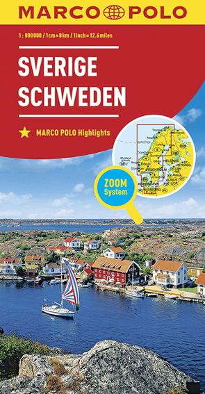 MARCO POLO Länderkarte Schweden 1:800.000
