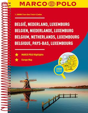 MARCO POLO ReiseAtlas Benelux 1:200 000 (Belgien, Niederlande, Luxemburg)