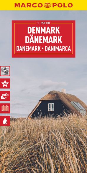 MARCO POLO Reisekarte Dänemark 1:350.000