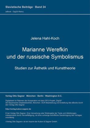 Marianne Werefkin und der russische Symbolismus von Hahl-Koch,  Jelena