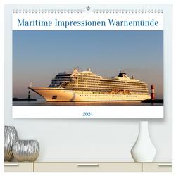 Maritime Impressionen Warnemünde (hochwertiger Premium Wandkalender 2024 DIN A2 quer), Kunstdruck in Hochglanz von Bentin,  Roland