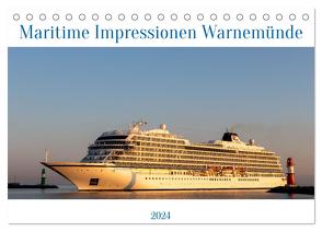 Maritime Impressionen Warnemünde (Tischkalender 2024 DIN A5 quer), CALVENDO Monatskalender von Bentin,  Roland