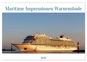Maritime Impressionen Warnemünde (Wandkalender 2024 DIN A2 quer), CALVENDO Monatskalender von Bentin,  Roland