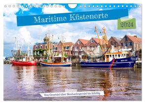 Maritime Küstenorte – von Greetsiel, über Neuharlingersiel bis Schillig (Wandkalender 2024 DIN A4 quer), CALVENDO Monatskalender von Dreegmeyer,  Andrea