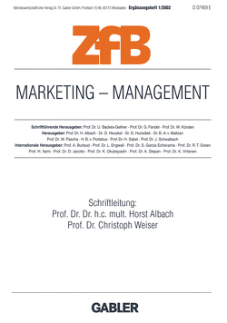 Marketing — Management von Albach,  Horst, Weiser,  Christoph