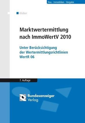 Marktwertermittlung nach ImmoWertV von Kleiber,  Wolfgang