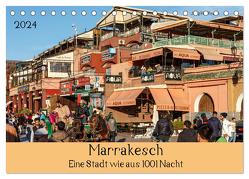 Marrakesch – Eine Stadt wie aus 1001 Nacht (Tischkalender 2024 DIN A5 quer), CALVENDO Monatskalender von Hoffmann,  Jörg