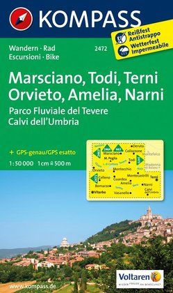 KOMPASS Wanderkarte Marsciano – Todi – Terni – Orvieto – Amelia – Narni von KOMPASS-Karten GmbH