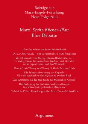 Marx’ Sechs-Bücher-Plan von Hecker,  Rolf, Sperl,  Richard, Vollgraf,  Carl-Erich