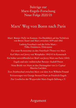 Marx’ Weg von Bonn nach Paris von Hecker,  Rolf, Sperl,  Richard, Vollgraf,  Carl-Erich