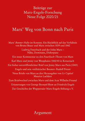 Marx’ Weg von Bonn nach Paris von Hecker,  Rolf, Sperl,  Richard, Vollgraf,  Carl-Erich