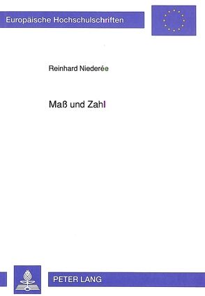 Maß und Zahl von Niederée,  Reinhard