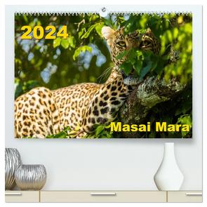 Masai Mara 2024 (hochwertiger Premium Wandkalender 2024 DIN A2 quer), Kunstdruck in Hochglanz von Gerd-Uwe Neukamp,  Dr.