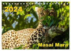 Masai Mara 2024 (Tischkalender 2024 DIN A5 quer), CALVENDO Monatskalender von Gerd-Uwe Neukamp,  Dr.