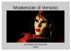 Maskerade di Venezia (Wandkalender 2024 DIN A2 quer), CALVENDO Monatskalender von Aichner,  Joe