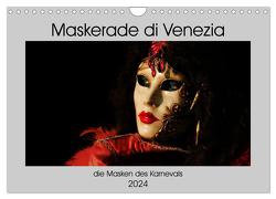 Maskerade di Venezia (Wandkalender 2024 DIN A4 quer), CALVENDO Monatskalender von Aichner,  Joe