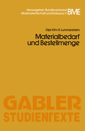 Materialbedarf und Bestellmenge von Lummerzheim,  Richard