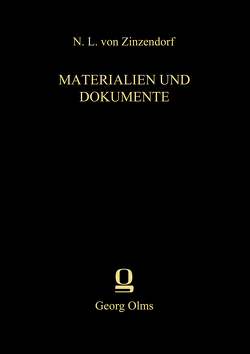 Materialien und Dokumente von Zimmerling,  Peter, Zinzendorf,  Nikolaus Ludwig Von