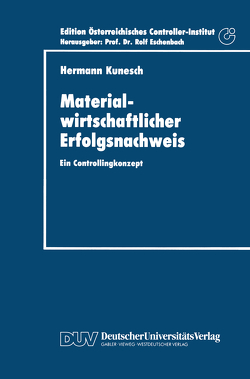 Materialwirtschaftlicher Erfolgsnachweis von Kunesch,  Hermann