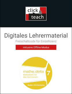 mathe.delta – Baden-Württemberg / mathe.delta BW click & teach 7 Box von Kleine,  Michael