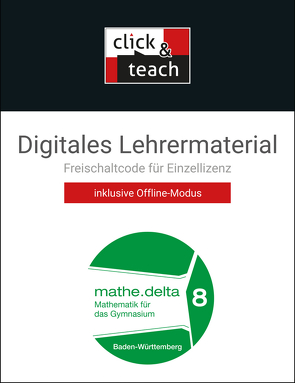 mathe.delta – Baden-Württemberg / mathe.delta BW click & teach 8 Box von Kleine,  Michael, Zwölfer,  Almut