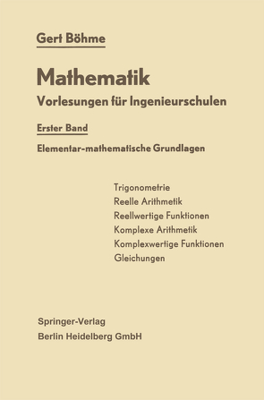 Mathematik von Böhme,  Gert