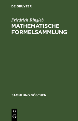 Mathematische Formelsammlung von Ringleb,  Friedrich