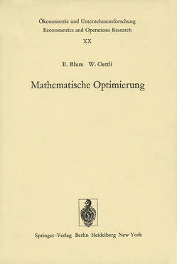 Mathematische Optimierung von Blum,  E., Oettli,  W.