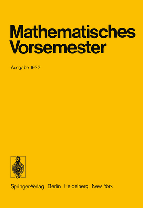 Mathematisches Vorsemester von Richter,  G