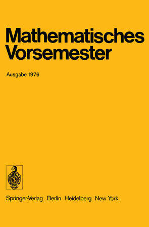 Mathematisches Vorsemester von Richter,  G