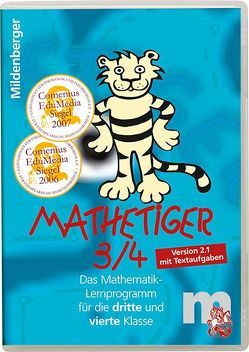 Mathetiger 3/4. Lernprogramm für die 3. und 4. Klasse / Mathetiger 3/4 – Homeversion, Einzellizenz, CD-ROM von Küßner,  Sebastian