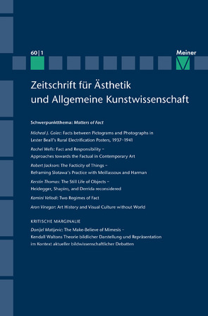 Matters of Fact von Früchtl,  Josef, Moog-Grünewald,  Maria, Thomas,  Kerstin, Vinegar,  Aron
