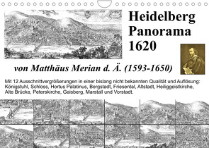 Matthäus Merian Heidelberg Panorama 1620 (Wandkalender 2022 DIN A4 quer) von Liepke,  Claus