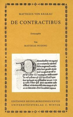 Matthäus von Krakau: De contractibus von Nuding,  Matthias