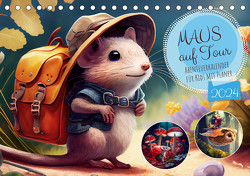 Maus auf Tour – Abenteuerkalender für Kids mit Planer (Tischkalender 2024 DIN A5 quer), CALVENDO Monatskalender von Frost,  Anja