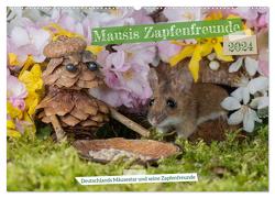 Mausis Zapfenfreunde (Wandkalender 2024 DIN A2 quer), CALVENDO Monatskalender von Hetzel,  Jennifer